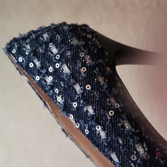 Unilady, Women's Chic Navy Blue Sequin Pointed Toe Heels byCall It Sprg, Sz 8.5 - Picture 9 of 12